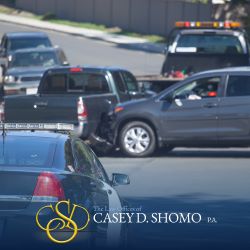 A car hitting the side of a pick-up truck in a Palm Beach Gardens T-bone accident